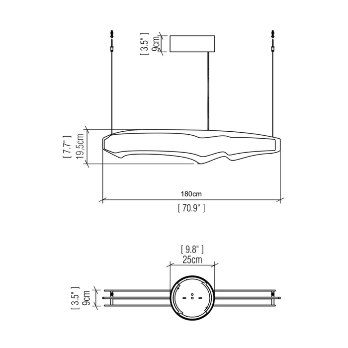 Accord 1472 Horizon 1-lt 71" LED Pendant