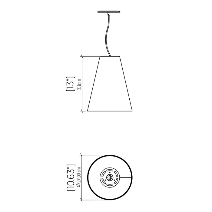 Accord 1483 Conical 1-lt 11" LED Pendant