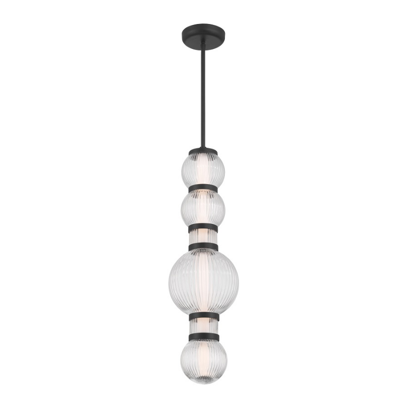Minka Lavery 15030 Cordel 1-lt 8" LED Pendant - Dark Matte Black