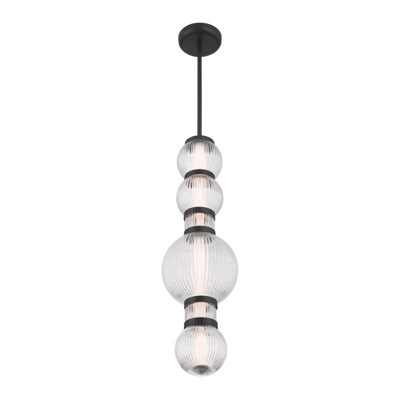 Minka Lavery 15030 Cordel 1-lt 8" LED Pendant - Dark Matte Black