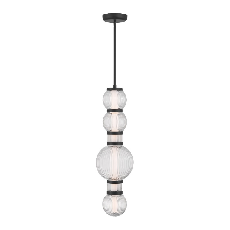 Minka Lavery 15030 Cordel 1-lt 8" LED Pendant - Dark Matte Black
