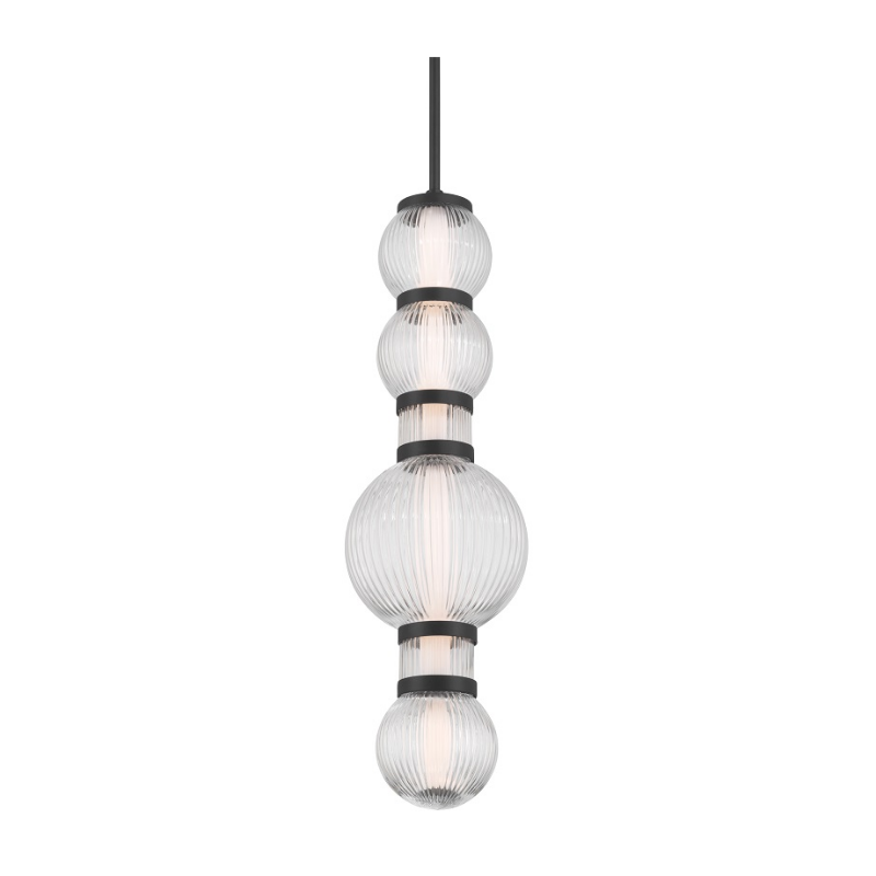 Minka Lavery 15030 Cordel 1-lt 8" LED Pendant - Dark Matte Black