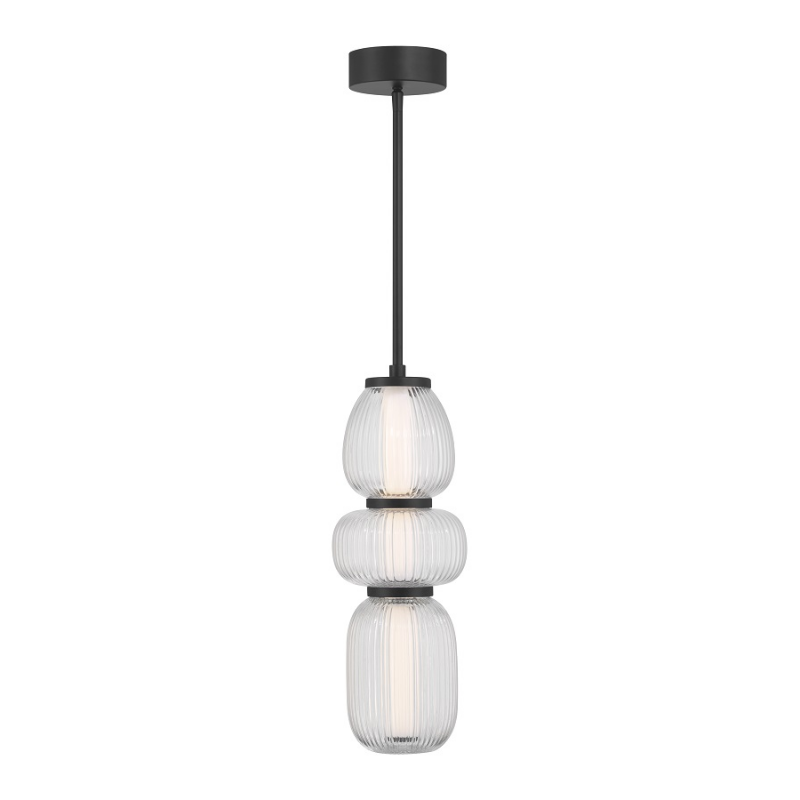 Minka Lavery 15036 Cordel 1-lt 7" LED Pendant - Dark Matte Black
