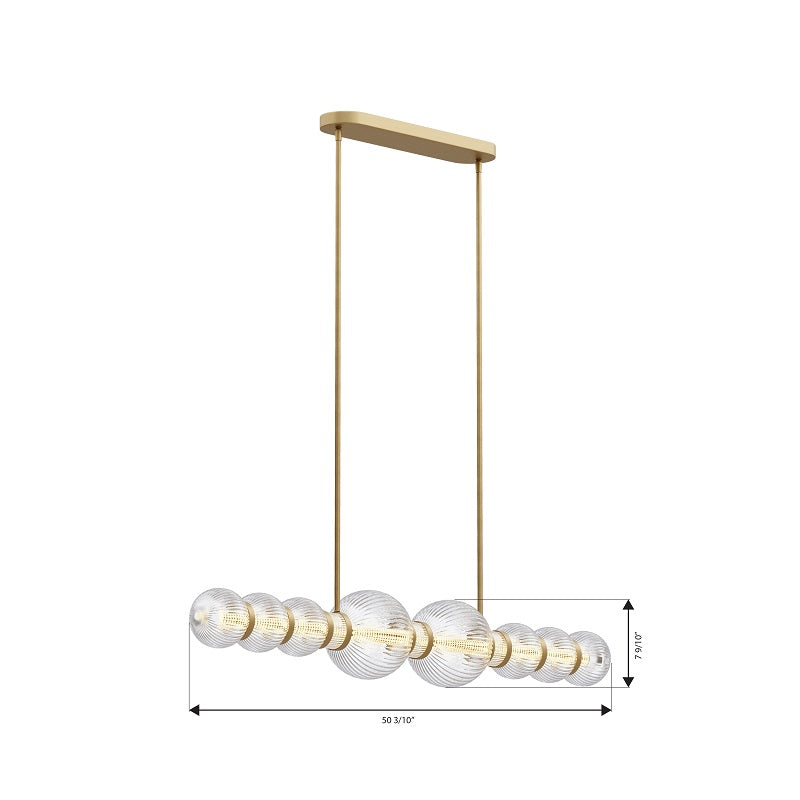 Minka Lavery 15037 Cordel 1-lt 50" LED Linear Chandelier