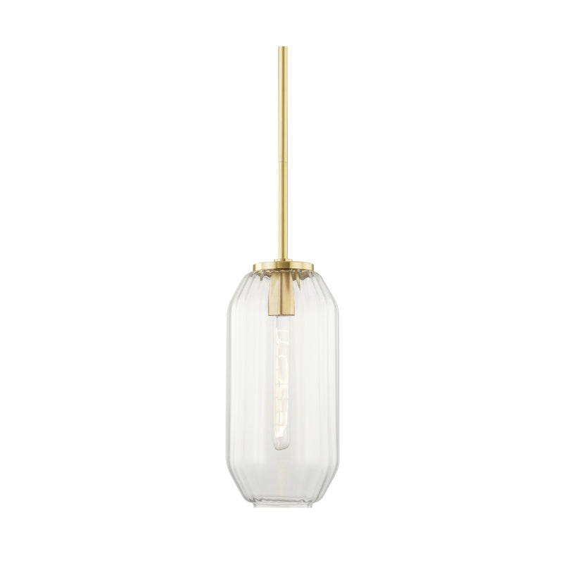 Hudson Valley 1508 Bennett 1-lt 8" Pendant-Aged Brass