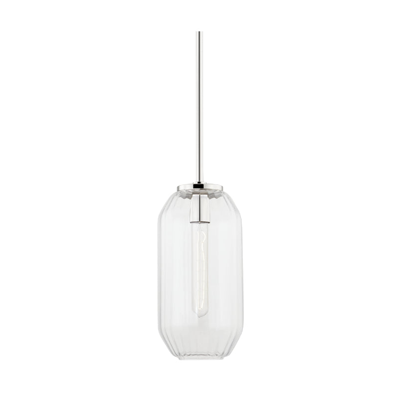 Hudson Valley 1508 Bennett 1-lt 8" Pendant-Polished Nickel