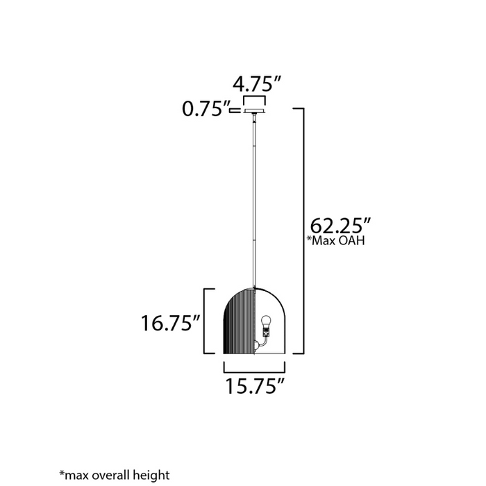 Maxim 15123 Dune 4-lt 16" Pendant
