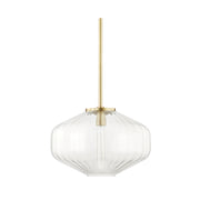 Hudson Valley 1518 Bennett 1-lt 18" Pendant-Aged Brass
