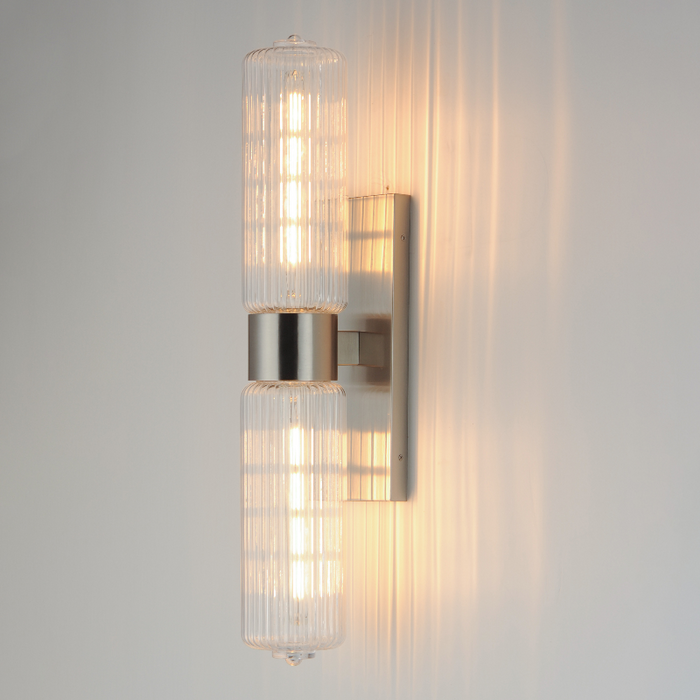 Maxim 15192 Kasbah 2-lt 28" Tall Wall Sconce - Satin Nickel