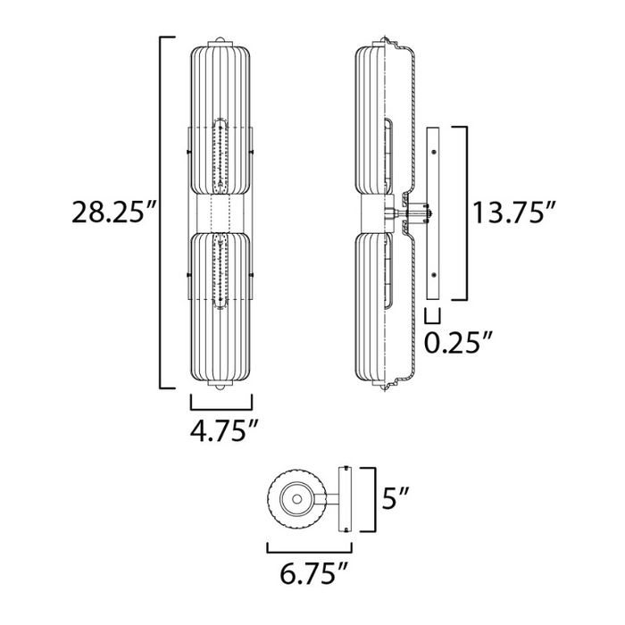 Maxim 15192 Kasbah 2-lt 28" Tall Wall Sconce