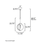 Maxim 15194 Kasbah 1-lt 12" Pendant