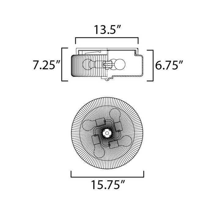 Maxim 15199 Kasbah 4-lt 16" Flush Mount