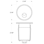 Hinkley 15252 Tilt 2" LED Round Step/Wall Light
