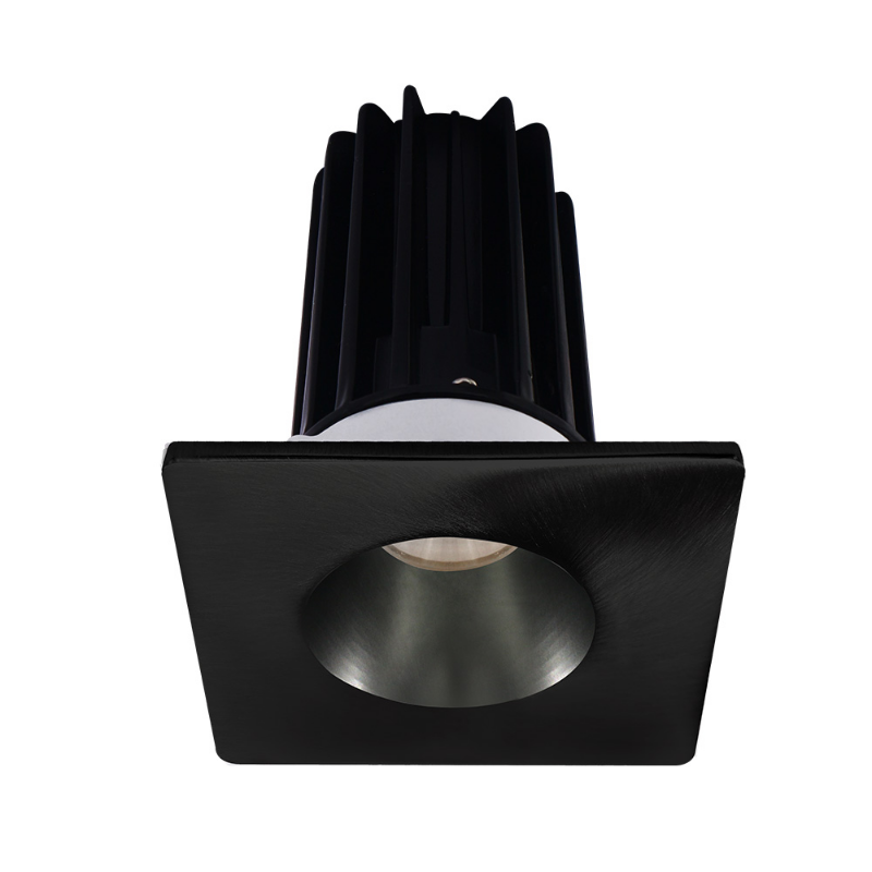 Lotus LED-2-S15W Designer 2" 15W LED Square Recessed Downlight, 24° Beam Angle - Chrome/Black