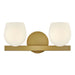 Hinkley 57022 Mae 2-lt 15" LED Vanity - Lacquered Brass