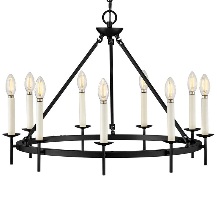 Hinkley 47475 Copley 9-lt 28" LED Chandelier - Black