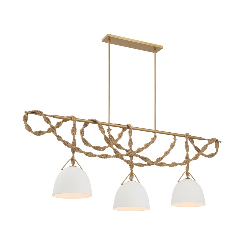 Minka Lavery 16067 Cordón 3-lt 63" Linear Chandelier - Legacy Brass