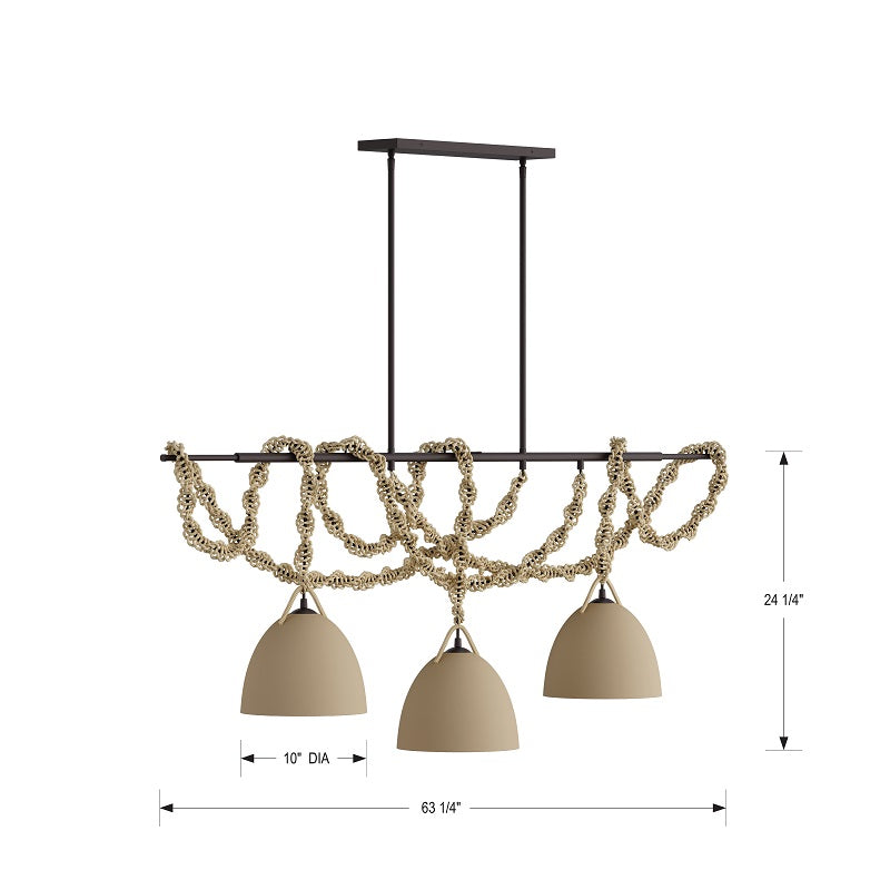 Minka Lavery 16067 Cordón 3-lt 63" Linear Chandelier