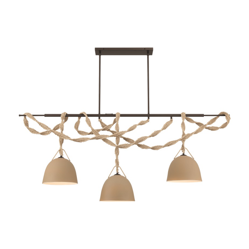 Minka Lavery 16067 Cordón 3-lt 63" Linear Chandelier - Dark Bronze