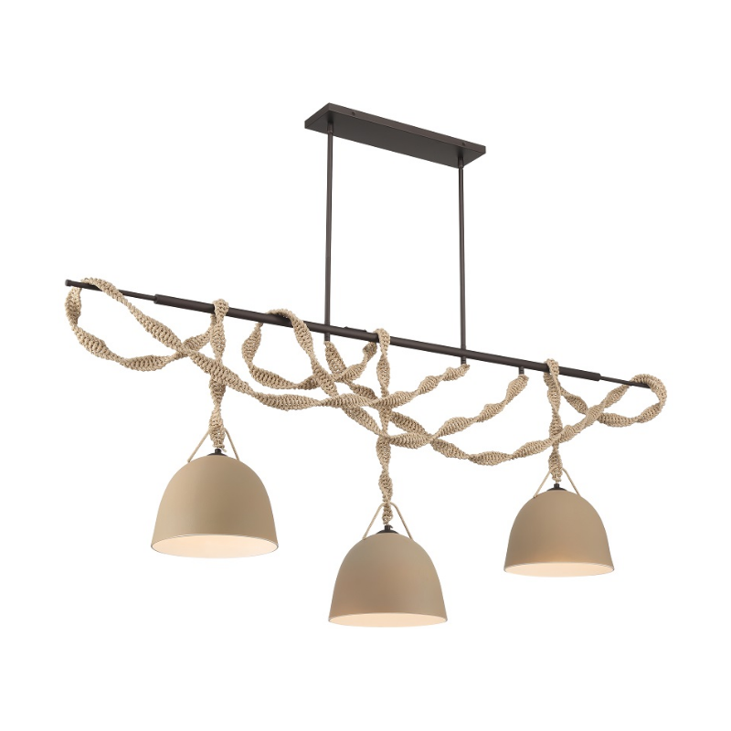 Minka Lavery 16067 Cordón 3-lt 63" Linear Chandelier - Dark Bronze