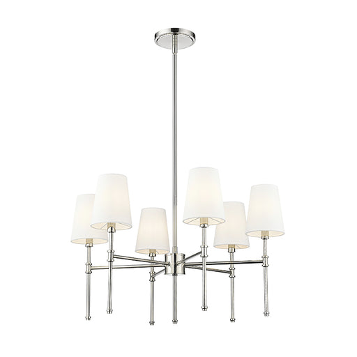 Millennium 16106 Adorra 6-lt 26" Chandelier - Polished Nickel