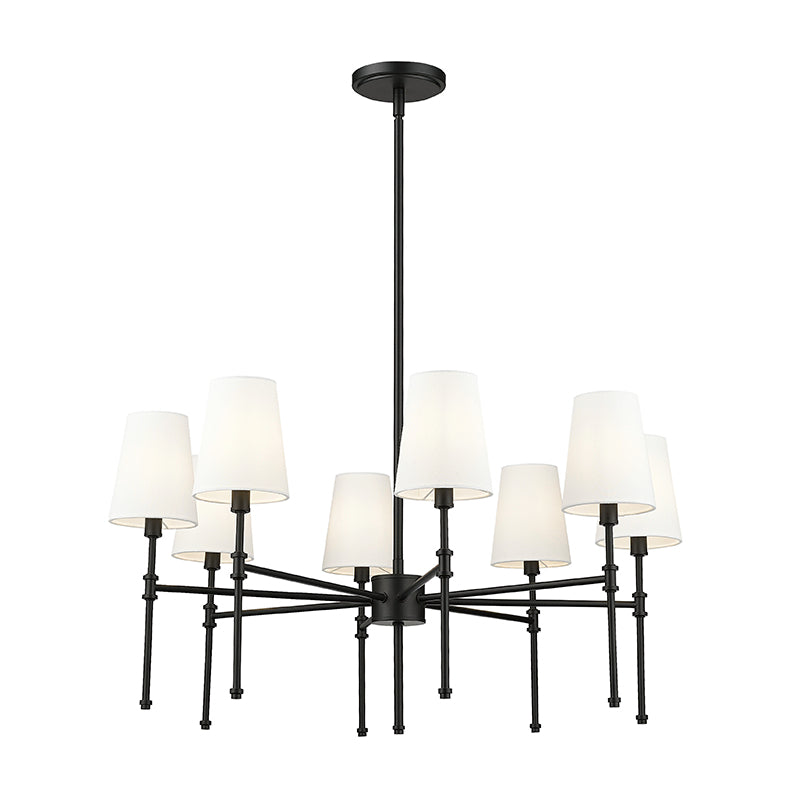 Millennium 16108 Adorra 8-lt 30" Chandelier - Matte Black
