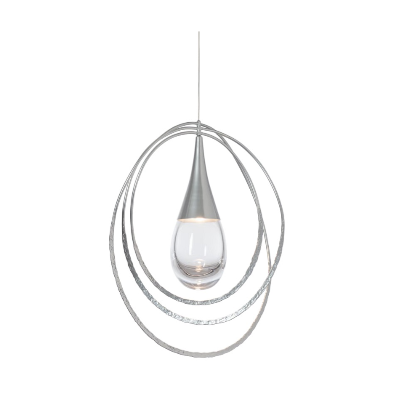 Hubbardton Forge 161191 Lyric 1-lt 16" LED Pendant - Sterling