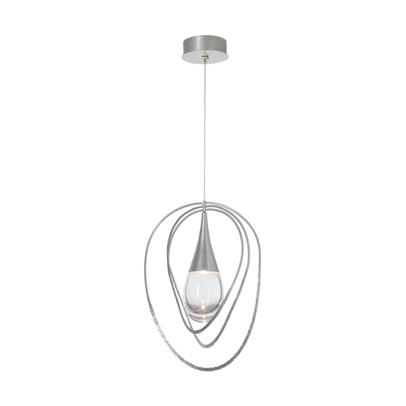 Hubbardton Forge 161191 Lyric 1-lt 16" LED Pendant - Sterling