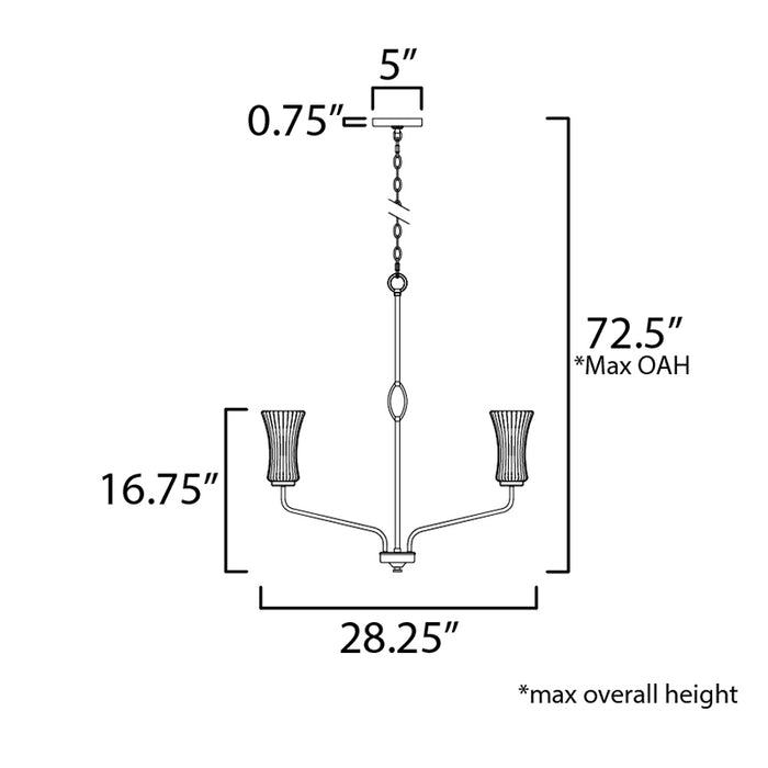 Maxim 16155 Camelot 5-lt 28" Chandelier