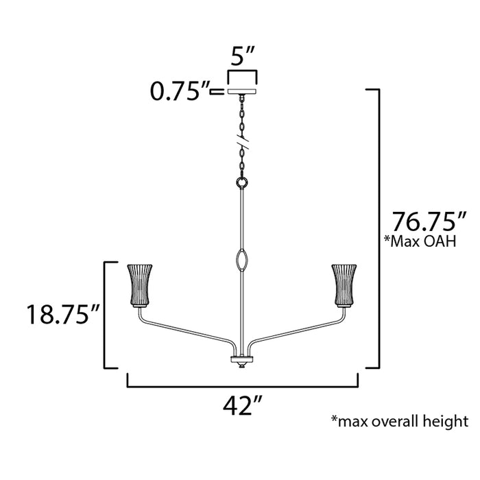 Maxim 16158 Camelot 8-lt 42" Chandelier