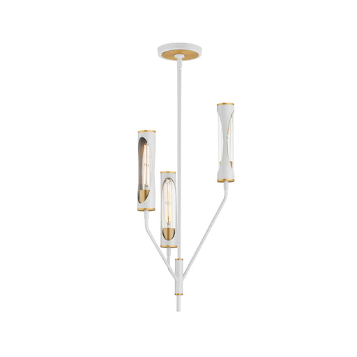 Maxim 16173 Regent 3-lt 14" LED Pendant-Light French Gray / Natural Aged Brass