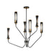 Maxim 16176 Regent 6-lt 36" LED Pendant-Black / Antique Brass