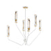 Maxim 16176 Regent 6-lt 36" LED Pendant-Light French Gray / Natural Aged Brass