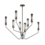 Maxim 16178 Regent 8-lt 40" LED Pendant-Light French Gray / Natural Aged Brass