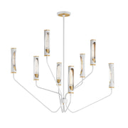 Maxim 16178 Regent 8-lt 40" LED Pendant-Black / Antique Brass