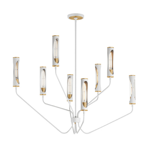 Maxim 16178 Regent 8-lt 40" LED Pendant-Black / Antique Brass