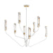 Maxim 16178 Regent 8-lt 40" LED Pendant-Black / Antique Brass