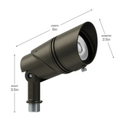 Kichler 16311 Varia 12V LED Accent Light, 2CCT & 4 Lumens Selectable