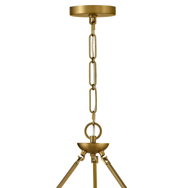 Hinkley 47475 Copley 9-lt 28" LED Chandelier - Lacquered Brass