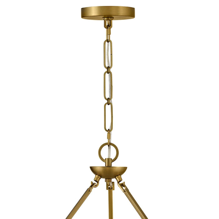 Hinkley 47475 Copley 9-lt 28" LED Chandelier - Lacquered Brass
