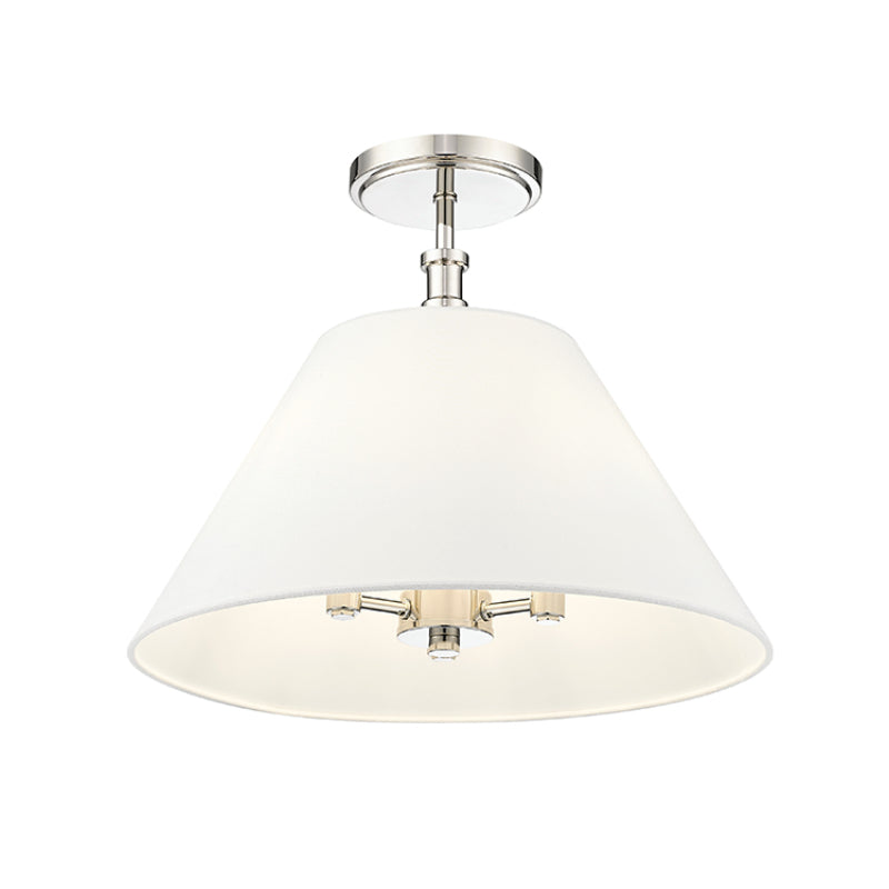 Millennium 16403 Adorra 3-lt 16" Semi-Flush Mount - Polished Nickel