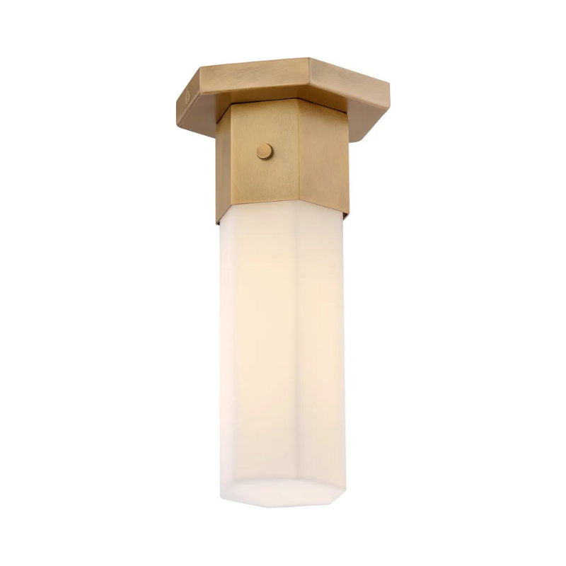 Hinkley 46992 Facet 1-lt 5" LED Flush Mount - Heritage Brass