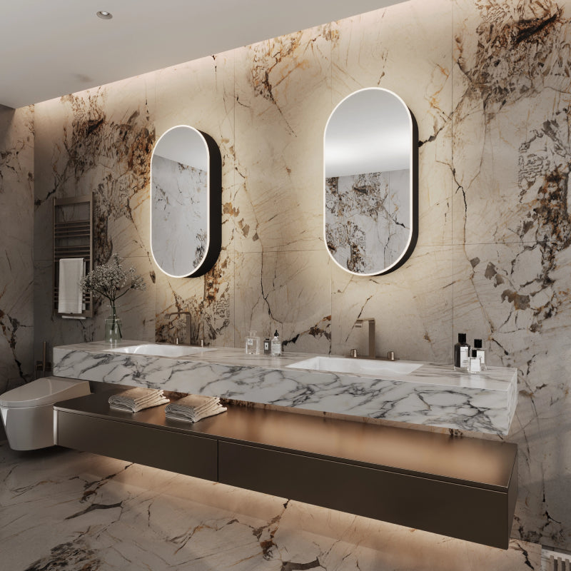 Paris Mirror Onyx 18" x 36" LED Mirror Cabinet, 3CCT Selectable
