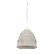 Hudson Valley 1718 Woodlawn 1-lt 19" Pendant - White Plaster/Bleached