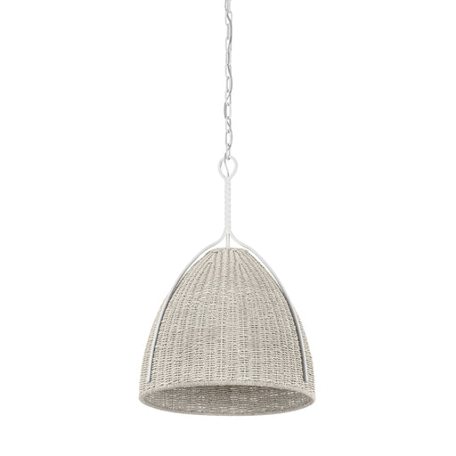 Hudson Valley 1718 Woodlawn 1-lt 19" Pendant - White Plaster/Bleached