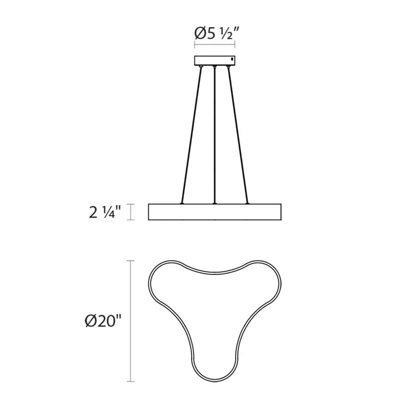 Sonneman 1730 Corso Rhythm 20" LED Pendant