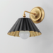 Maxim 18051 Primrose 1-lt 11" Tall Wall Sconce - Black/Gold Leaf