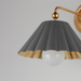 Maxim 18051 Primrose 1-lt 11" Tall Wall Sconce - Dark Grey/Gold Leaf