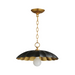 Maxim 18055 Primrose 1-lt 16" Pendant-Black/Gold Leaf