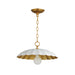 Maxim 18055 Primrose 1-lt 16" Pendant-Matte White / Gold Leaf